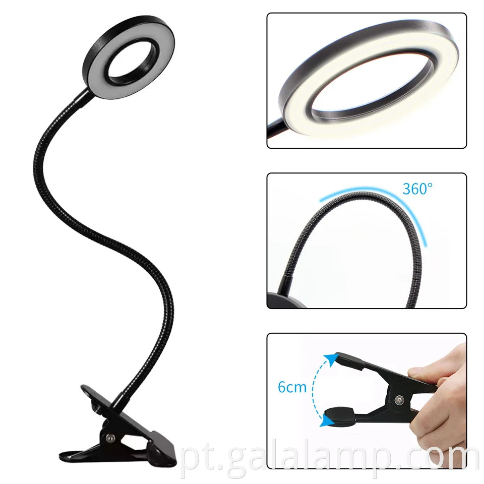 Lâmpada de mesa LED moderna ajustável para iluminação em casa